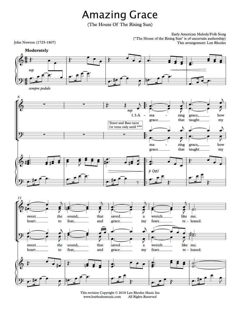 Amazing grace cello sheet music free